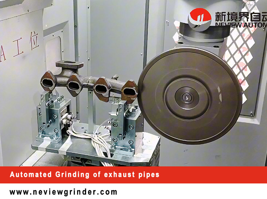 Exhaust Pipes Grinding-Neview Automated Grinding Robot Machine For Iron Casting Workpiece