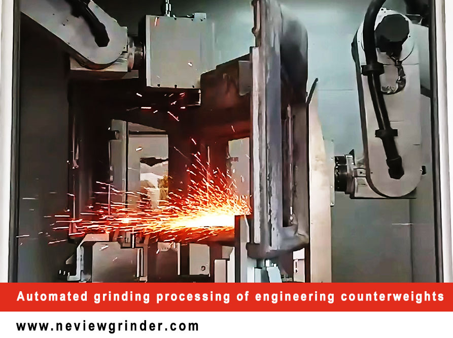 Automated grinding processing of engineering counterweights