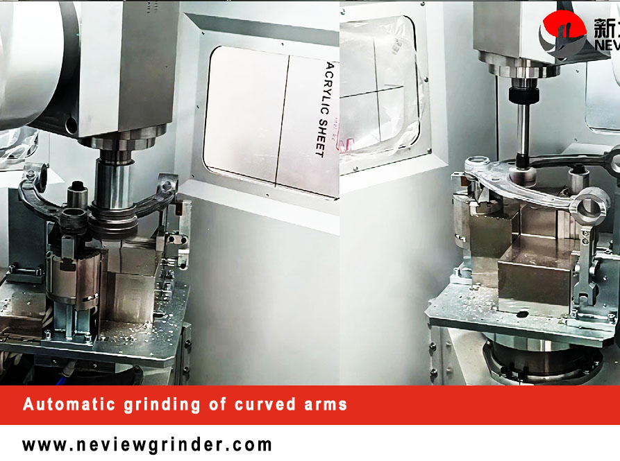 Automatic grinding of curved arms